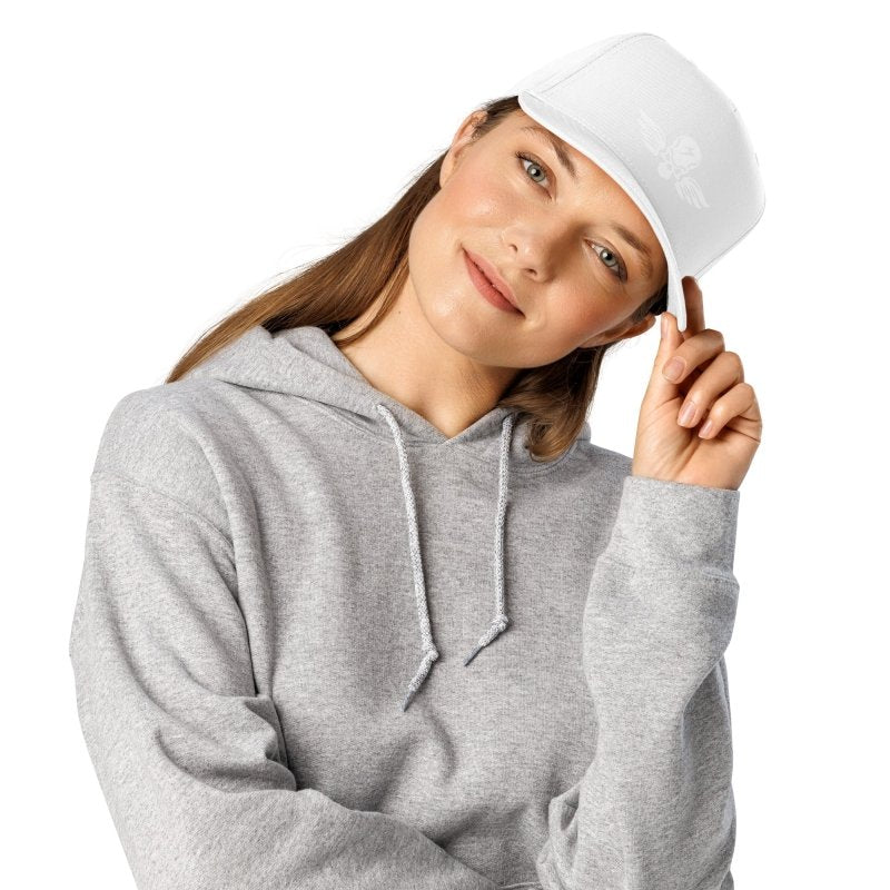 Czapka 5 - panelowa - WwwhiteTeam - Product mockup - White