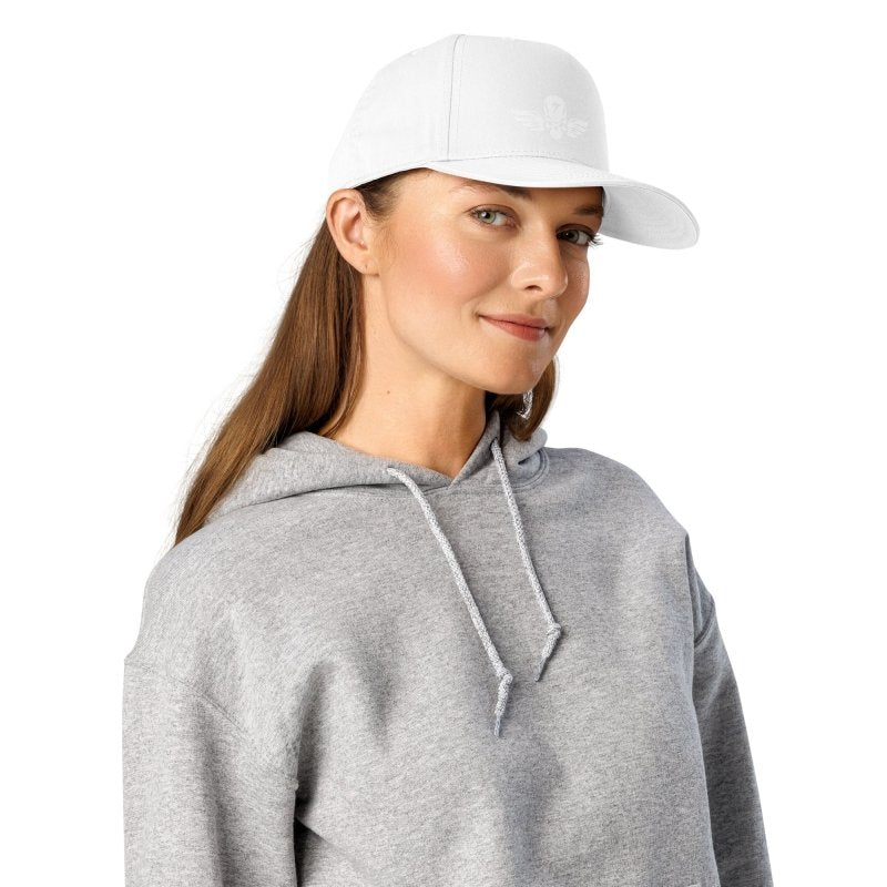 Czapka 5 - panelowa - WwwhiteTeam - Product mockup - White